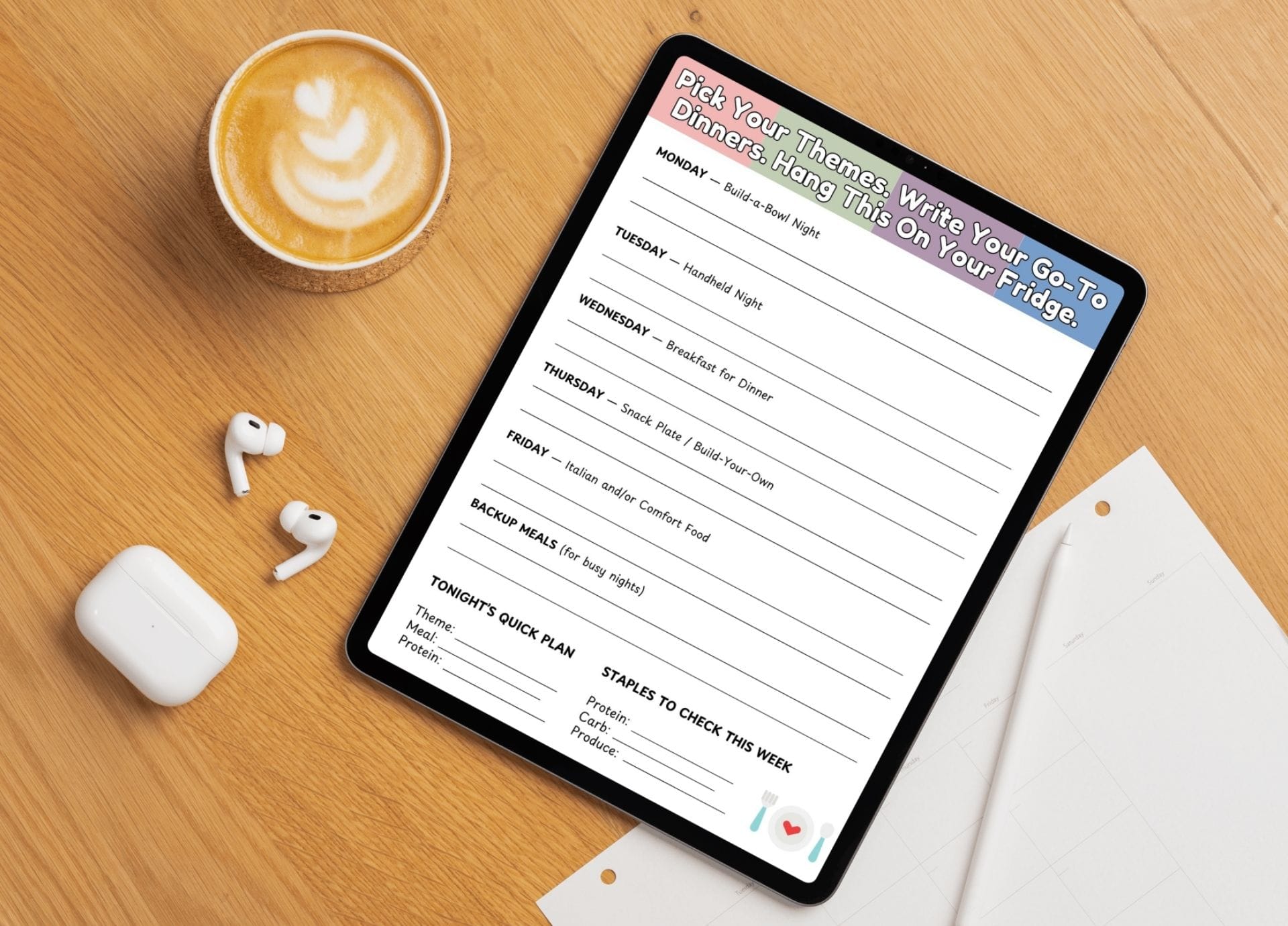 Weekly Dinner Planner for Busy Families (Free Printable Meal Plan ...