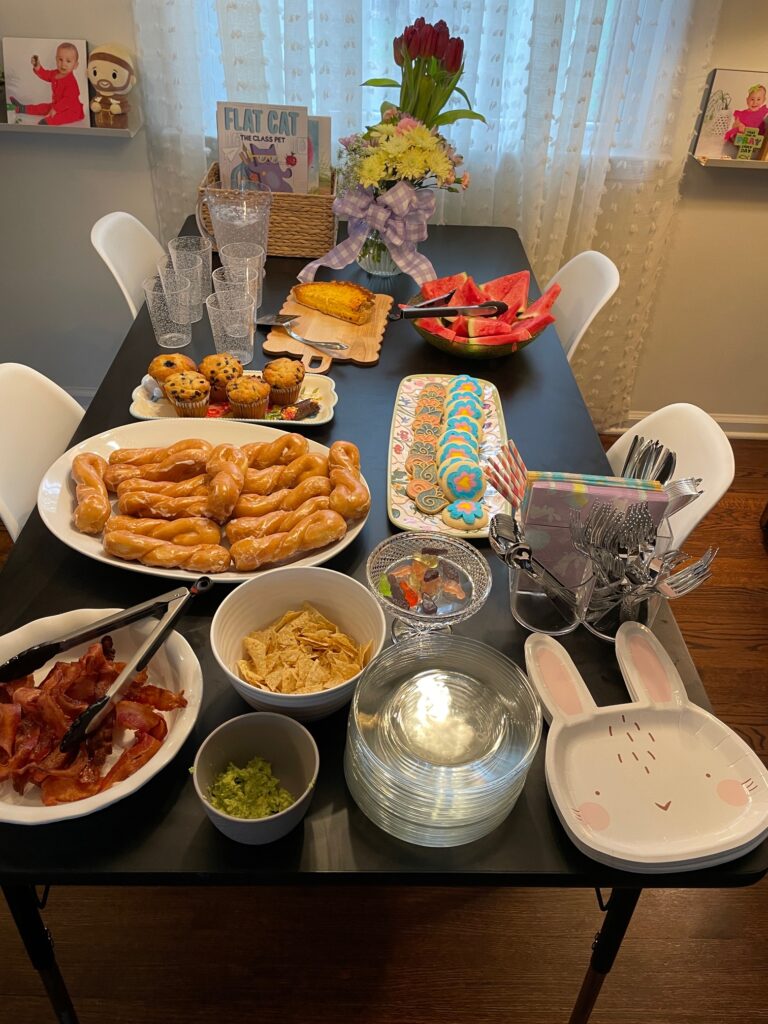 A real-life Easter Sunday recap, Lily’s homemade guacamole, and why every busy mom needs a weekly meal planning reset using my free themed dinner planner.