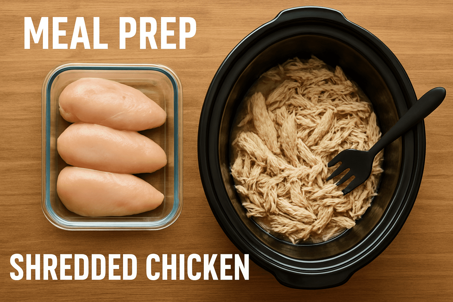 meal prep one thing chicken breasts go into slow cooker and - Mom to Mom Nutrition Hate meal prep or feel like you don’t have time? Try this realistic “meal prep lite” approach for busy moms to make dinner easier without spending hours cooking.
