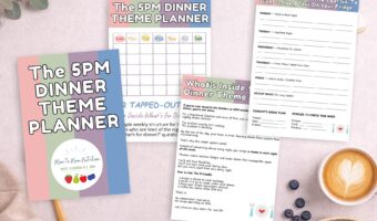 Download this free weekly dinner planner printable and use dinner theme nights to simplify meal planning, grocery shopping, and feeding your family with less stress. Perfect for busy moms and picky eaters.