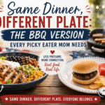 Same dinner, different plate can make summer BBQs less stressful for families with picky eaters. Learn realistic feeding strategies for cookouts, grilling nights, and family gatherings.