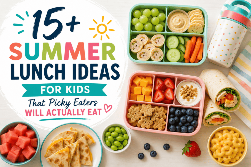 15 Summer lunch ideas for kids and picky - Mom to Mom Nutrition Need summer lunch ideas for kids that your picky eater will actually eat? These 15+ easy, dietitian-created lunches skip the short-order cooking — and most take 10 minutes or less.